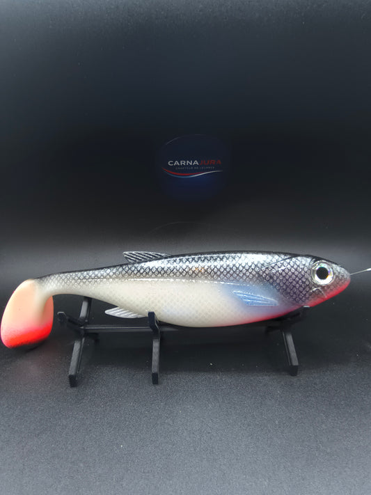 T-REX 250 Candy Pike, leurre souple big bait 25 cm pour la pêche du brochet avec coloris attractif et vibrations puissantes.