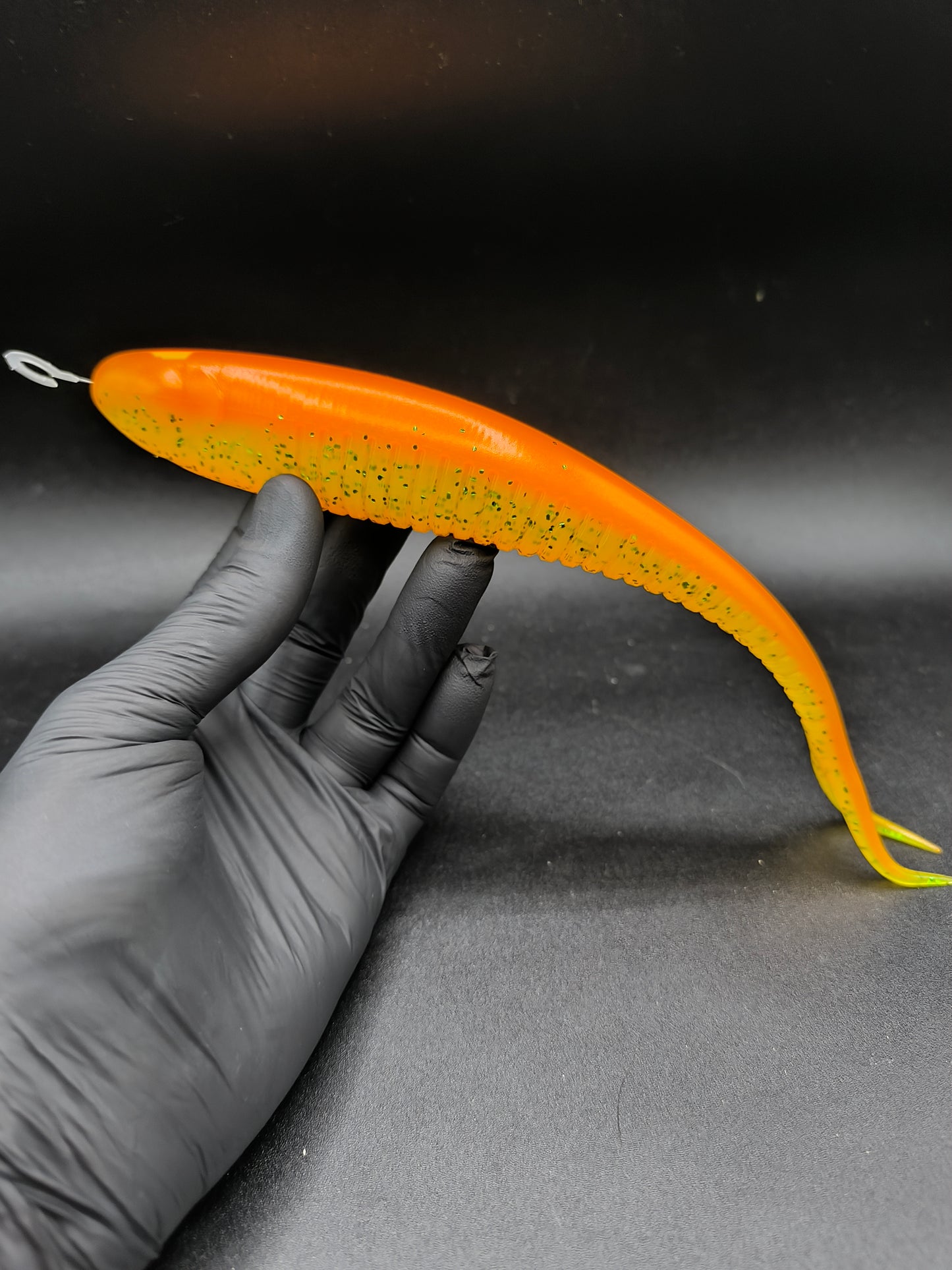 Carna Split 250 orange jaune chartreux Carnajura leurre souple brochet