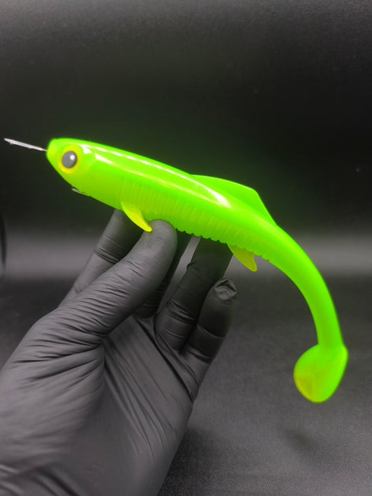Leurre souple Carnashad 160 green toxic Carnajura 16 cm brochet sandre shad pêche linéaire