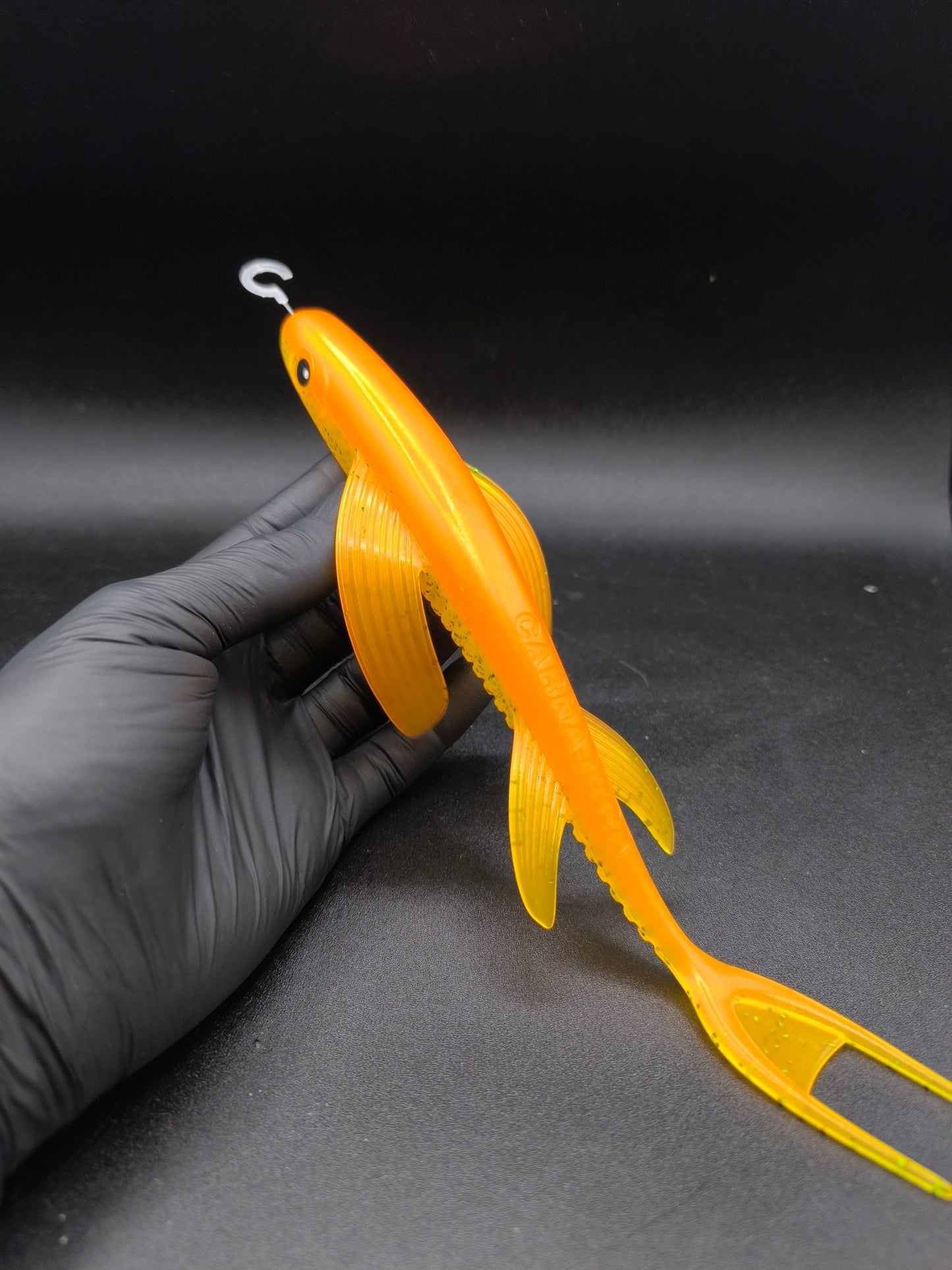 Carnawing 250 orange jaune chartreux Carnajura leurre souple brochet