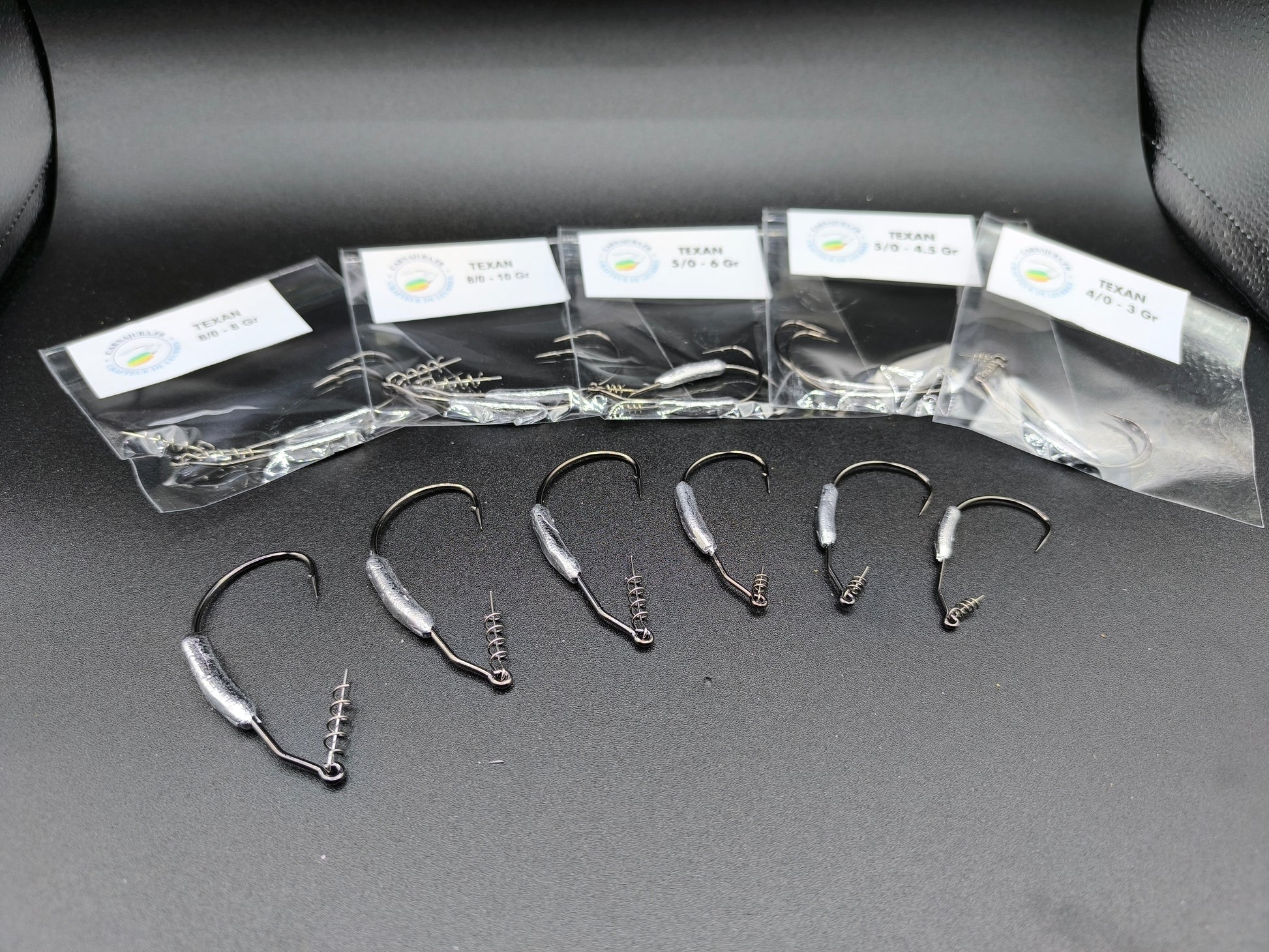 Hameçon texan plombé Drop Dead Weighted pour leurres souples, idéal pour les montages weedless et la pêche du brochet ou du sandre.