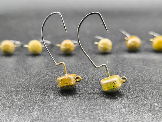 Montage Ned Rig texan finesse pour leurre souple, idéal pour la pêche fine du sandre et de la perche en zones encombrées.