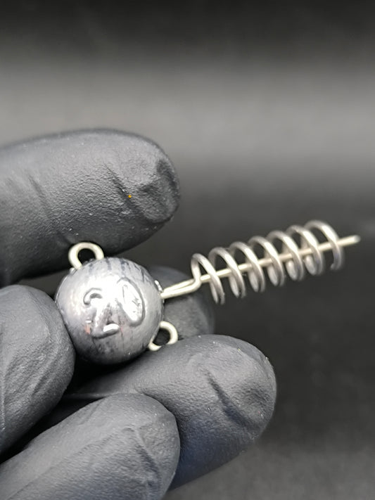 Tête à visser Screw de 20 à 70 g pour leurres souples, système de fixation solide idéal pour la pêche du brochet avec gros shads.